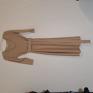 Blue Orchid beautiful knit midi XS belted dress